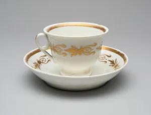 Cup And Saucer Prints: Cup and Saucer, 1826 / 38. Creator: Tucker Porcelain Factory