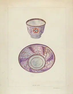 Albert Camilli Prints: Cup and Saucer, c. 1936. Creator: Albert Camilli