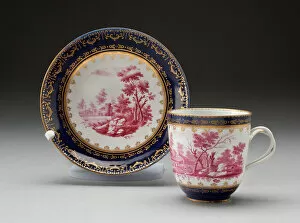 Cup and Saucer, Doccia, c. 1775. Creator: Doccia Porcelain Factory