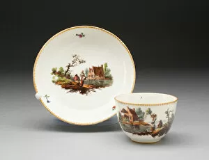 Cup And Saucer Gallery: Cup and Saucer, Oude Amstel, 18th century. Creator: Amstel Porcelain Factory