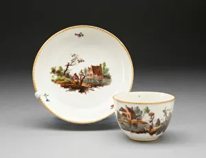 Cup And Saucer Prints: Cup and Saucer, Oude Amstel, 18th century. Creator: Amstel Porcelain Factory