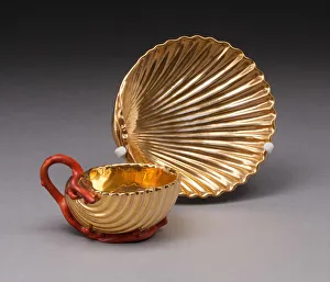Clam Prints: Cup and Saucer, Paris, 1810 / 15. Creator: Pierre-Louis Dagoty