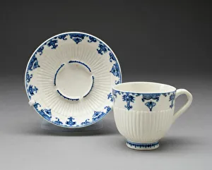 Teaware Prints: Cup and Saucer, Saint-Cloud, c. 1730. Creator: Saint-Cloud Porcelain Manufactory