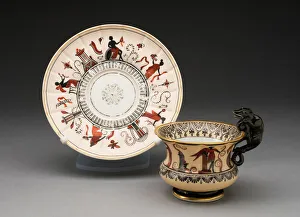 Cup And Saucer Prints: Cup and Saucer, Saint Petersburg, 1825 / 55. Creator: Russian Imperial Porcelain Factory