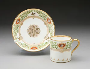Teaware Prints: Cup and Saucer, Sevres, 1839 / 40. Creator: Sevres Porcelain Manufactory