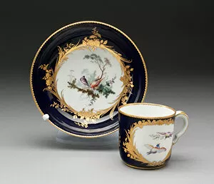 Cup and Saucer, Vincennes, 1752 / 53. Creators: Vincennes Porcelain Manufactory, Yvemel
