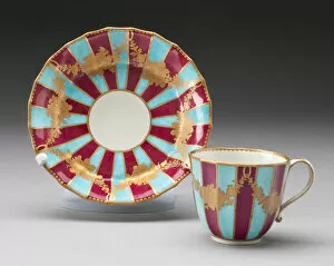 Cup And Saucer Gallery: Cup and Saucer, Worcester, c. 1770. Creator: Royal Worcester