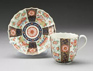Cup And Saucer Gallery: Cup and Saucer, Worcester, c. 1775. Creator: Royal Worcester