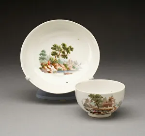Cup And Saucer Prints: Cup and Saucer, Zürich, c. 1770 / 80. Creator: Unknown
