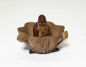 Mold Collection: Cup in the Shape of a Lotus Flower with a Figure of an Immortal, Ming dynasty (1368-1644)
