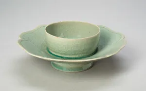 Goryeo Prints: Cup Stand with Lobed Rim, Korea, Goryeo dynasty (918-1392), 12th century