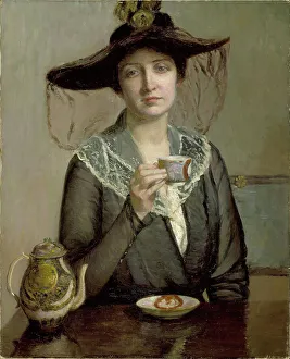 Teacup Prints: A Cup of Tea, turn of the 19/20th century. Creator: Lilla Cabot Perry