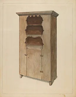 Gussow Bernard Prints: Cupboard, c. 1936. Creator: Bernard Gussow