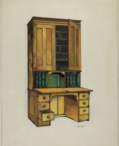 Truelson Florence Prints: Cupboard, c. 1937. Creator: Florence Truelson