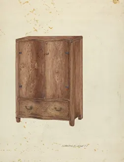 Edward Jewett Prints: Cupboard, c. 1953. Creator: Edward Jewett
