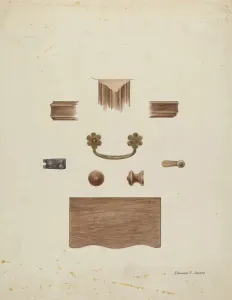Edward Jewett Prints: Cupboard for Corner, c. 1940. Creator: Edward Jewett