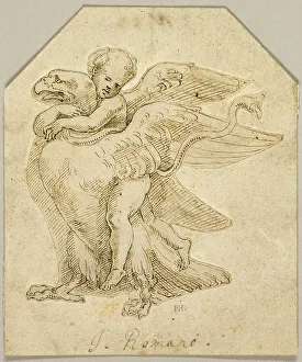 Giulio Pippi Detto Giulio Romano Prints: Cupid Astride an Eagle, n.d. Creator: Giulio Romano
