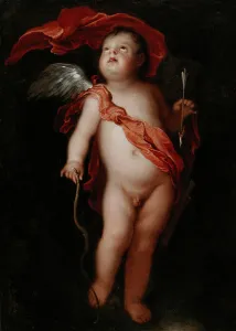Cupid with his bow, 1648-1659. Creator: Frans Wouters