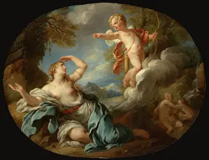 Secret Prints: Cupid Leaving Psyche, between 1730-1735. Creator: Francois Lemoyne