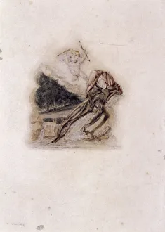 Lament Prints: Cupid and lover lamenting the death of a loved one, c1802-c1857