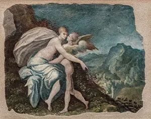 Amor Prints: Cupid and Psyche, 1566. Creator: Zanguidi (Bertoia), Jacopo (1544-1574)