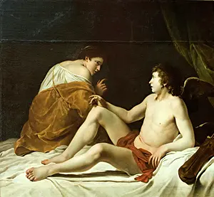 Cupid Prints: Cupid and Psyche, 1610. Creator: Orazio Gentileschi