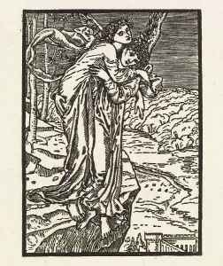 Epic Poem Prints: Cupid and Psyche, 1880. Creator: Sir Edward Coley Burne-Jones