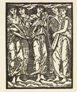 Epic Poem Prints: Cupid and Psyche - The Choir of unseen Folk singing to Psyche
