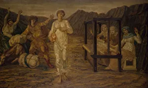 Loom Gallery: Cupid and Psyche - Palace Green Murals - Psyche set by Venus the Task, 1881