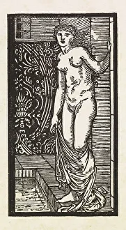 Cupid and Psyche - Psyche entering the Bath in the Palace, 1880. Creator: GF Campfield