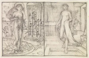 Epic Poem Prints: Cupid and Psyche - Two Studies of Venus on the Margin of the Sea and Psyche