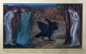 Cupid and Psyche - Study for the Palace Green Mural - Psyche sent by Venus the Task, 1872. Creator: Sir Edward Coley Burne-Jones