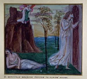 Test Prints: Cupid and Psyche - Study for the Palace Green Mural - Zephyrus bearing Psyche