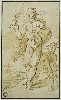 Brown Wash Prints: Cupid and Venus. Creator: Jan Philipsz van Bouckhorst