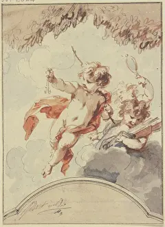 Three cupids, early-mid 18th century. Creator: Jacob de Wit