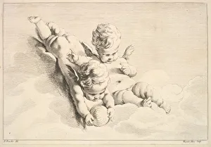 Two Cupids, One Holding a Ball, mid to late 18th century