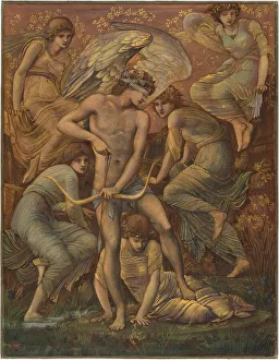 Blindfold Prints: Cupids Hunting Fields, 1885. Creator: Sir Edward Coley Burne-Jones