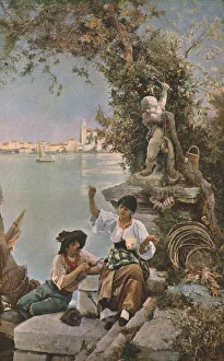 Mending Collection: Cupids Spell, 1885, (c1930). Creator: Henry Woods