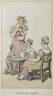 Curds & whey, 1820. Creator: Thomas Rowlandson.<br> Curds & whey, 1820. Creator: Thomas Rowlandson