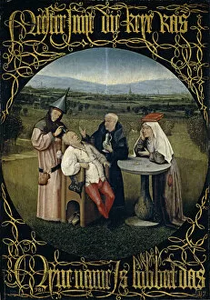 The Cure of Folly (Extraction of the Stone of Madness), Between 1488 and 1516. Artist: Bosch, Hieronymus (c. 1450-1516)