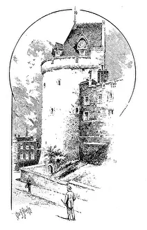 Robinson Prints: The Curfew Tower, Windsor Castle, 1895. Creator: Carl Hentschel