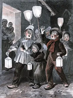 Breton Prints: A Curious Custom in Brittany, 1891. Creator: Adrien Marie