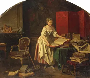 1840s Prints: Curious Woman, 1848. Creator: Jean-Baptiste Antoine Emile Beranger