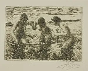 Against the Current, 1919. Creator: Anders Leonard Zorn
