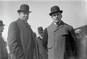 Secretary At War Prints: Curtiss Airplane, Tests of Curtiss Plane For Army - Secretary of War Dickinson And Gen