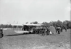 Demonstrating Prints: Curtiss Airplane Tests And Demonstrations; Twin Engine Biplane