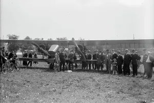 Demonstrating Prints: Curtiss Airplane Tests And Demonstrations; Twin Engine Biplane