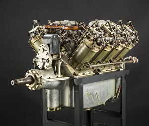 Technology Collection: Curtiss OXX-6, V-8 Engine, ca. 1916. Creator: Curtiss Aeroplane and Motor Company