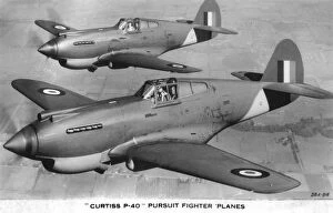 Curtiss P-40 Pursuit Fighter Planes