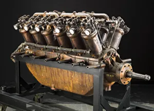 Cylinder Collection: Curtiss V-4, V-12 Engine, Circa 1915. Creator: Curtiss Aeroplane and Motor Company